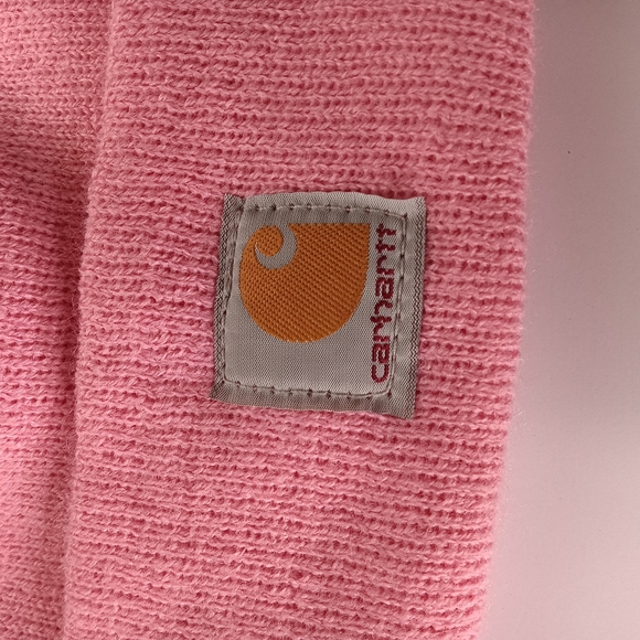 Carhartt Pink Knit Beanie with Signature Patch - Picture 3 of 4